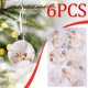thumbnail image 5 of Conjunto de Ornamentos de Navidad Conjunto de Navidad de 6 Piezas de 8cm Ornamentos de Navidad de Oro Transparente, 5 of 6