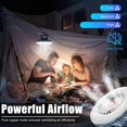 thumbnail image 2 of Portable Camping Fan with LED Lantern USB Rechargeable Waterproof Tent Fan with Hook Magnet Survival Kit for Indoor Outdoor Hiking Car Desk Outdoor Em, 2 of 5