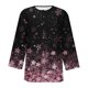 thumbnail image 5 of ICHUANYI Clearance Women's Fashion Three Quarter Sleeve Retro V-Neck Easter Printed Loose Tops Blouse(Black, S) ICHUANYI WER2023081510382, 5 of 5