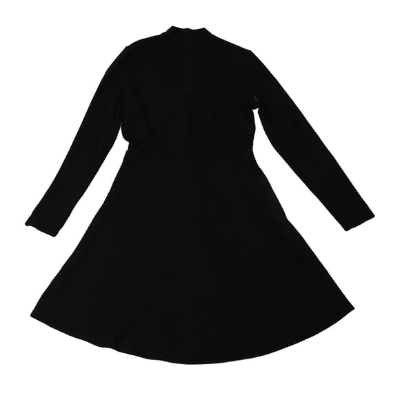 Vestido de manga larga para mujer Nikou informal elegante a la moda color liso escote hueco negro L