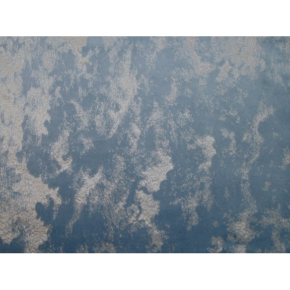 Minerva Avalon Heavy Velour Fabric Mid Blue Silver - per yard