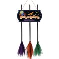 thumbnail image 2 of Halloween Witch Props Decorations,Halloween Witch Broom Parking Sign with 3 Hanging Brooms, Indoor Outdoor Party Decoration, Spooky Door Wall Decor,Welcome Sign for Home, Office, Yard, 2 of 9