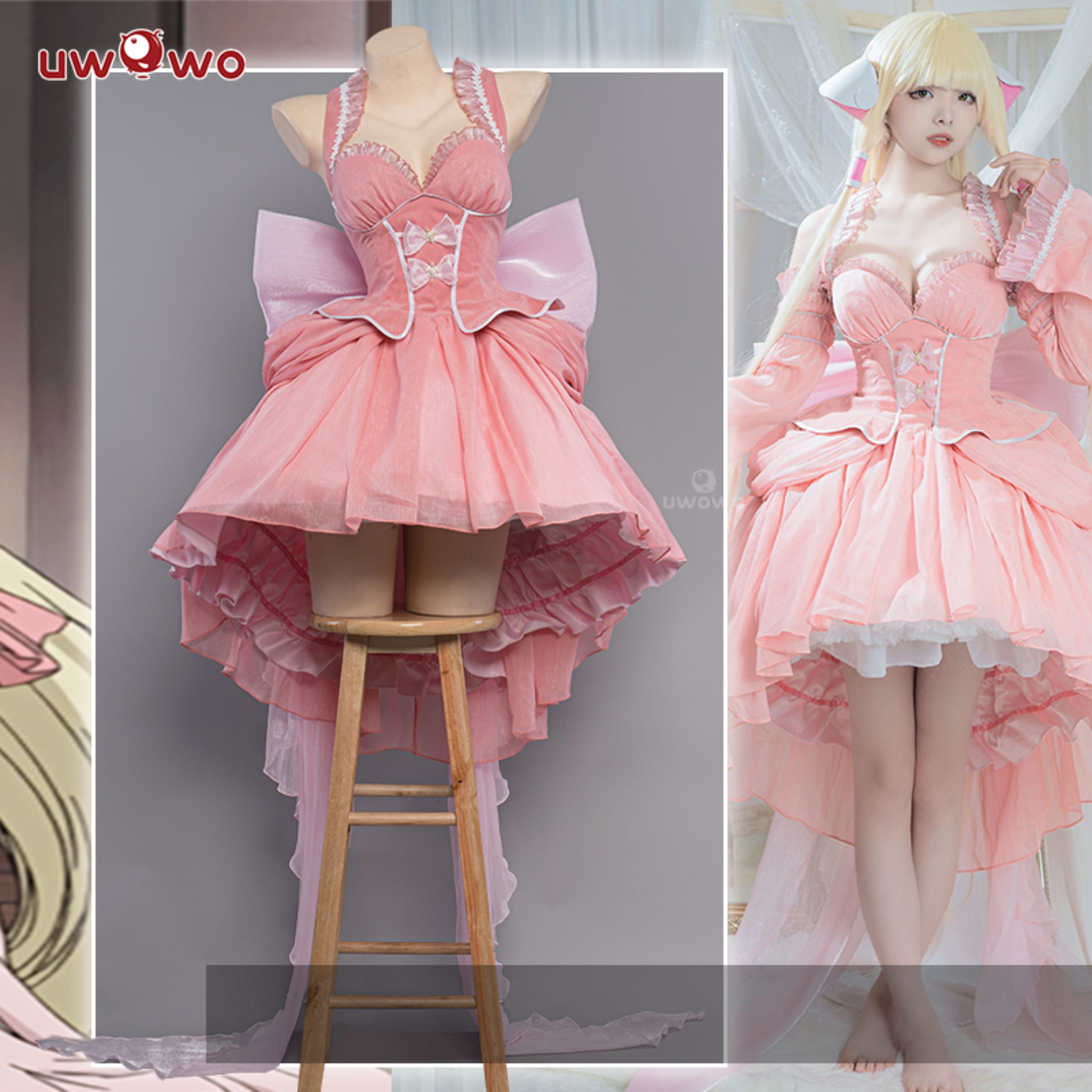 chii pink dress cosplay Chobits Chii Pink Dress Lolita Cosplay Costume