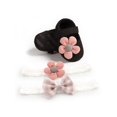 thumbnail image 2 of Baby Girl Shoes Soft Sole Floral Newborn Infant Anti-Slip Shoes Prewalkers With Headband, 2 of 3