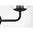 thumbnail image 4 of Living District Genesis 3-Light Iron & Glass Bath Sconce in Black/Clear, 4 of 7