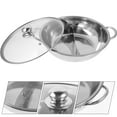 thumbnail image 3 of Fondue Chinoise DoubleFlavor avec Séparateur en Acier Inoxydable pour Réunions de Famille 6,3 Pouces, 3 of 8