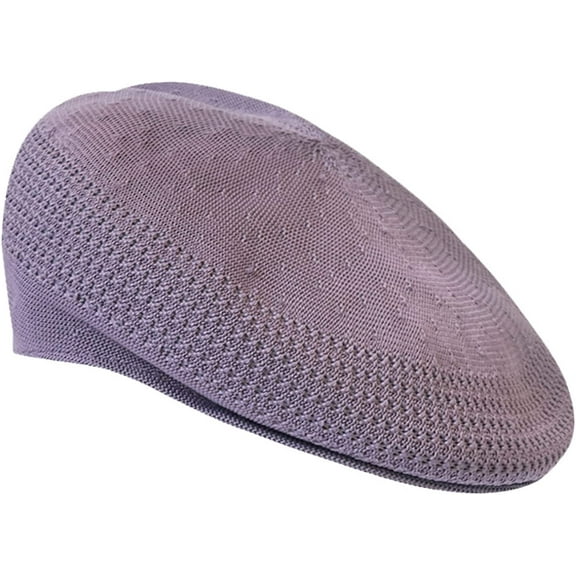 CoCopeaunts Casual Hollow Beret Hat Retro Newsboy Hat for Women Flat Caps Artist Peaked Newsboy Cap Summer Straw Hat for Girl