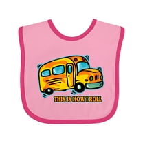 Inktastic How I Roll School Bus Boys or Girls Baby Bib