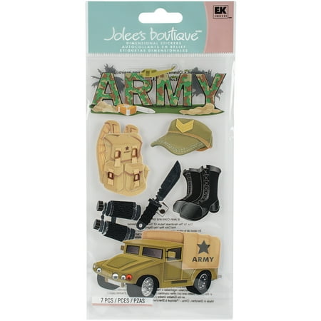Jolee's Boutique 3-D Stickers: Vellum Army, 7 pack