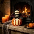 thumbnail image 4 of Halloween Ghost Decor, Wooden Table Centerpieces Halloween Decorations Indoor Cute Trick Or Treat Candy Sign Blocks for Home Shelf Party C, 4 of 6