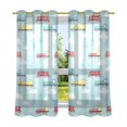 thumbnail image 6 of Yayeee Window Curtains Light Filtering 63"x52" Grommet Panel Pair Home Living Room Decor, Blue Trains Pattern, 6 of 7