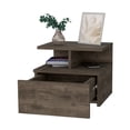 thumbnail image 6 of DeeHome Samuel Dark Walnut 2-Tier Shelf Floating Nightstand, 6 of 7