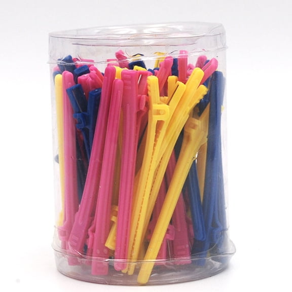 ibasenice 50Pcs Lightweight Sturdy Plastic Alligator Hair Clips for Professional Hair Styling and Decoration