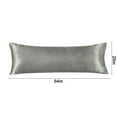 thumbnail image 3 of Gray Satin Silk Pillowcase - 20x54in Large Size, Hidden Zipper, Soft Breathable & Glossy, Cool for Hair & Skin, All-Season Use - 1 Pack, 3 of 8