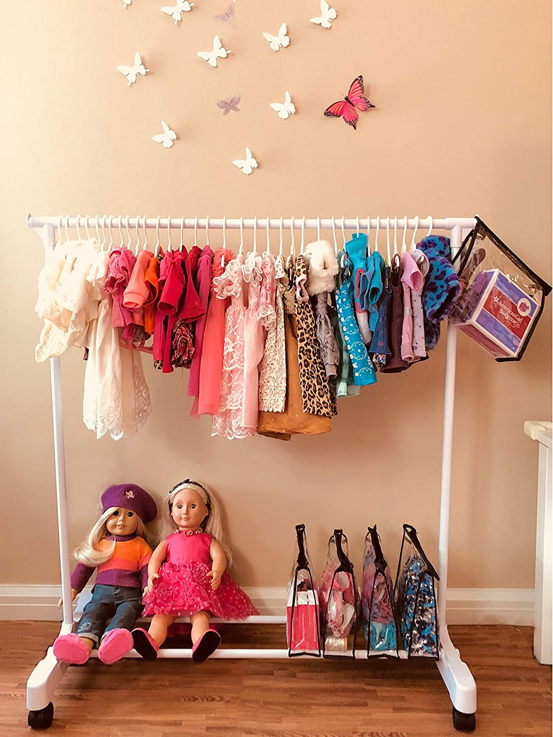 Child Garment Rack Kids Closet Organizer with Childrens Velvet