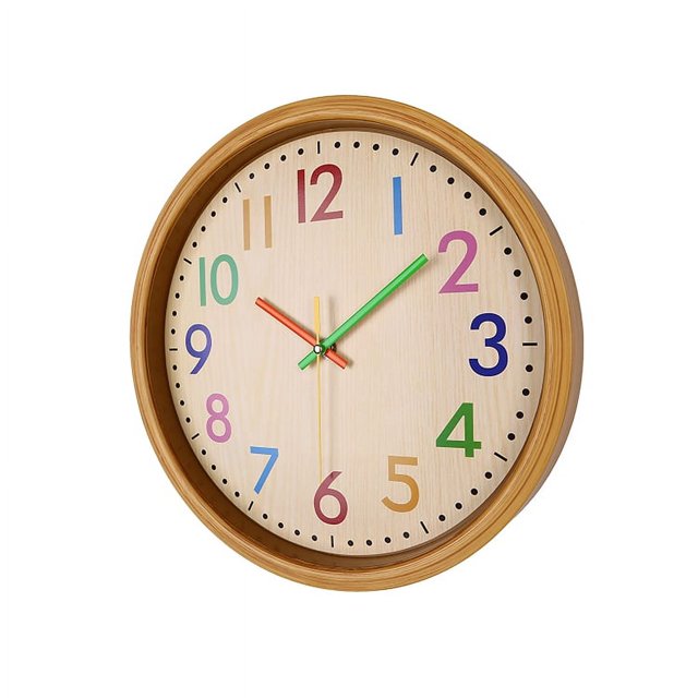 12INCH Silent Non-Ticking Quartz Kid Wall Clock Home Office Decorative Indoor