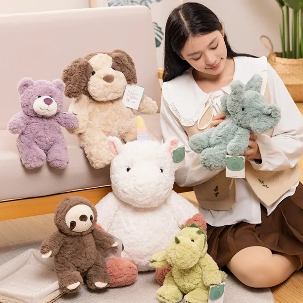 Animal dulce oso dinosaurio perezoso elefante perezoso juguete de peluche suave muñeca de peluche de dibujos animados almohada de bebé regalo372