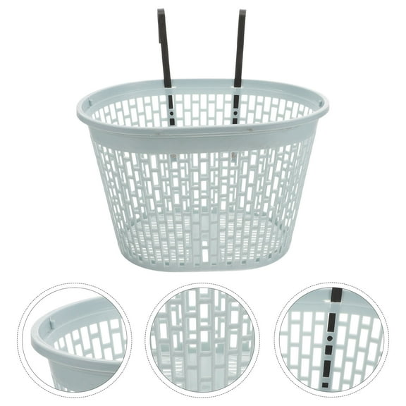 CTIRCHIU Mountain Bike Basket 1Pack Plastic Rectangular Grey for Cycling and Shopping Use Accessory