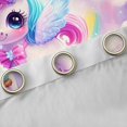thumbnail image 4 of Homewish Colorful Unicorn Black Out Curtains,Cute Cartoon Animal Curtains Pack of 2 (42x63 Each),Dreamy Fairy Tale Bedroom Curtains For Girls,Microfiber Bedroom Decor, 4 of 6
