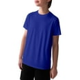 thumbnail image 3 of Kiijoy Boys Breathable Active Tee Casual Short Sleeve Solid Plain T Shirt, Sizes 5-6, 3 of 3