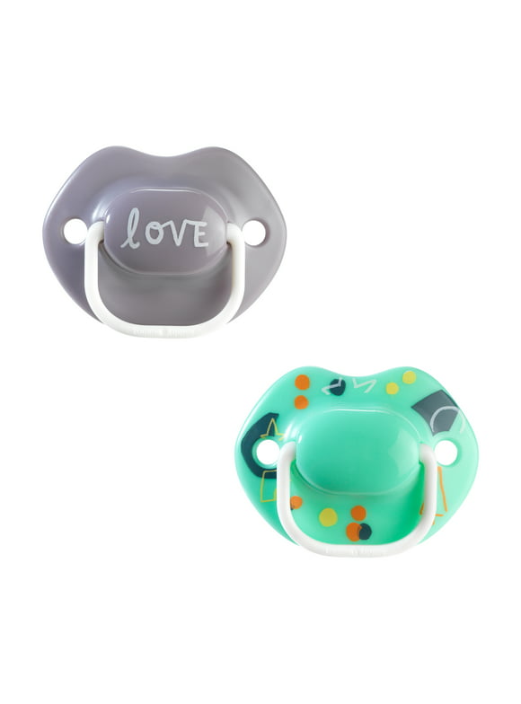 Tommee Tippee Moda Pacifiers | 6-18m, 2-Count | Includes Sterilizer Box