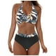 thumbnail image 2 of Trajes de baño tankini para mujer Trajes de baño para mujer Trajes de baño de 2 piezas con estampado tropical hawaiano Cami sujetador y volantes Conjuntos de baño Ropa de playa, 2 of 9