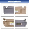 thumbnail image 4 of Sun Visor Fit For Honda Civic 2006-2011, Car Windshield,Sun Visor Replacement,Sun Protection Visors-light gray-left, 4 of 6