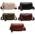 thumbnail image 3 of Bolso de mano para mujer Qarigey cuero PU tipo almohada café, 3 of 6