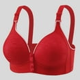 thumbnail image 2 of UngA Bras Women Front Closure Bras Push Up No Underwire Everyday Bra Plus Size Full Coverage Breathable Brassiere Red,S, 2 of 7