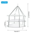thumbnail image 2 of Unique Bargains Folded Mesh Clothes Hanging Dryer, 2 Pack 3-Tier Sweater Drying Rack, Gray, 2 of 5
