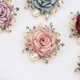 thumbnail image 4 of Elegant Rose Flower Brooch Pin for Women Men Wedding Party Gentleman's Essentials Handmade Crystal Pearl Fabric Flower Lapel Pin Dress Suit Accessories Boutonniere Ideas Gift, 4 of 6