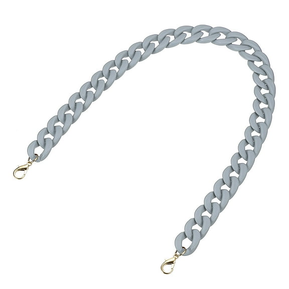 Uxcell Acrylic Purse Strap, 23.6 Inch Matte Bag Chain Shoulder Purse Clutches Strap Replacement Bag Chain with Buckle for Handbag, Shoulder Bag Crossbody, Gray