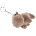 thumbnail image 3 of Cute Hippo Keychain Mini Hippo Keychain Plush Hippo Key Chain Kids Animal Keychain Decorative Key Fob Backpacks Bags Charms For School Bags Keychain, 3 of 8