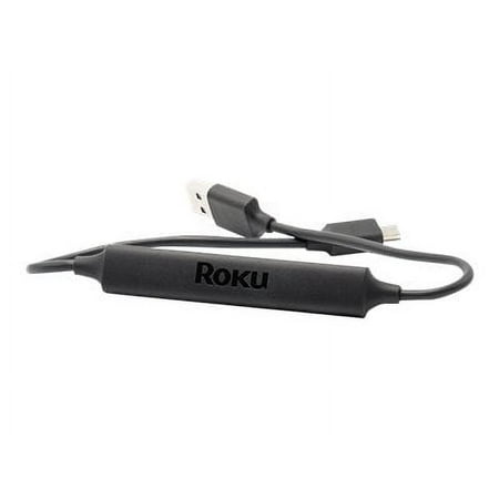 Roku - Streaming Stick+ 4K Headphone Edition with Voice Remote with TV Power and Volume Streaming Media Player - Black