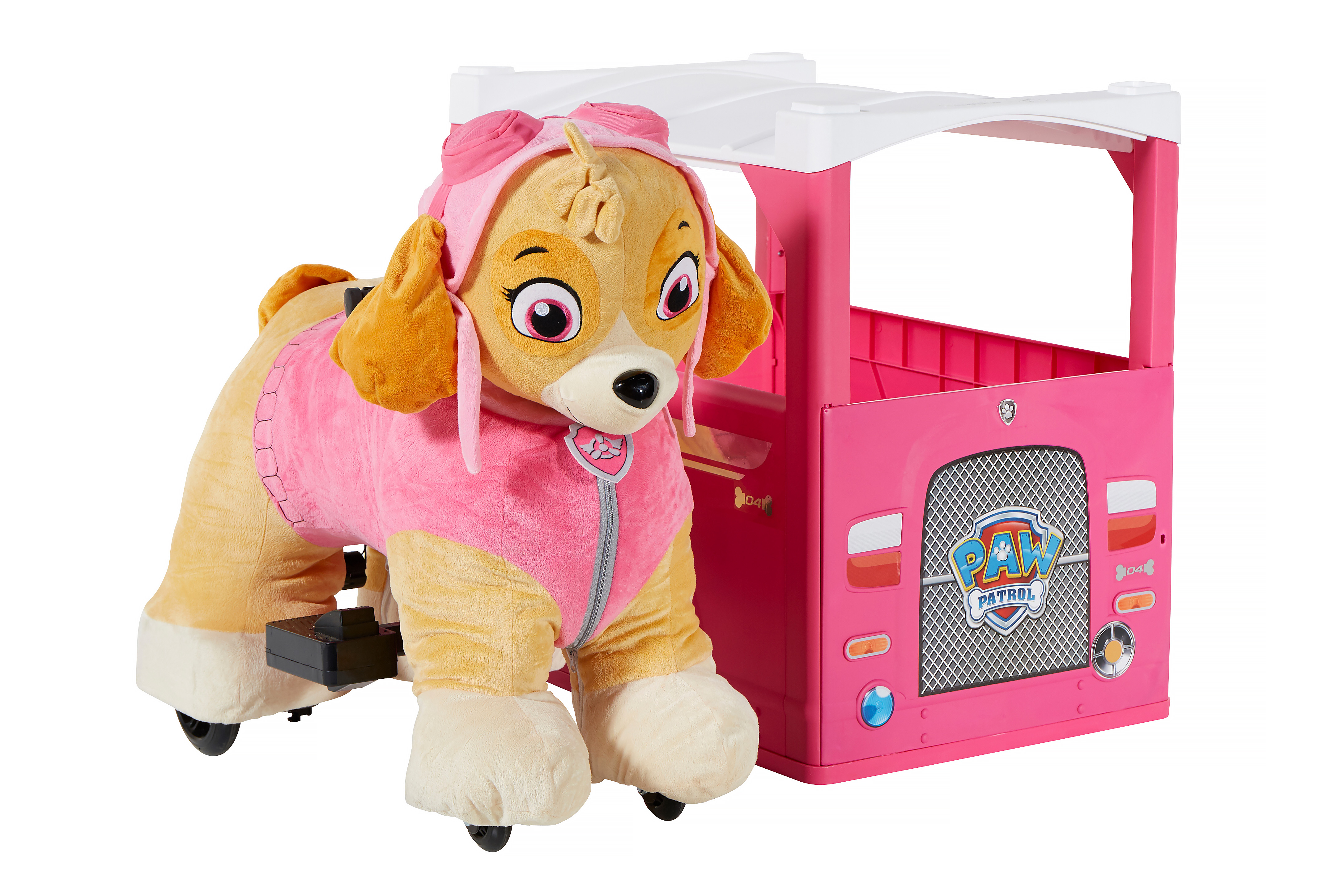 Paw Patrol 6 Volt Plush Skye Ride-on with Pup House