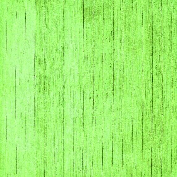 Ahgly Company Indoor Square Abstract Green Contemporary Area Rugs, 4' Square
