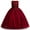 Wine Red, variant on Kids Girls Flower Vintage Lace Princess Long Dress Tulle Pageant Formal Party Wedding Floor Dance Evening Gown 6-7 Years Wine Red