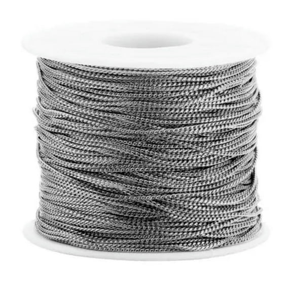 GKNET 5M/Lot 1MM Necklace Chains Red Copper Snake Chain Extension for DIY Jewelry-Gunblack-5 M