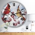thumbnail image 2 of Designart Oversized Blue Analog Round Cottage Modern Wall Clocks, CLM25372-C23, 2 of 3