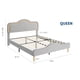 thumbnail image 3 of QinaQin Base de cama tapizada en terciopelo estilo princesa, con cabecera y piecera LED ajustables, soporte de madera y diseño ideal para niñas o niños, 3 of 9