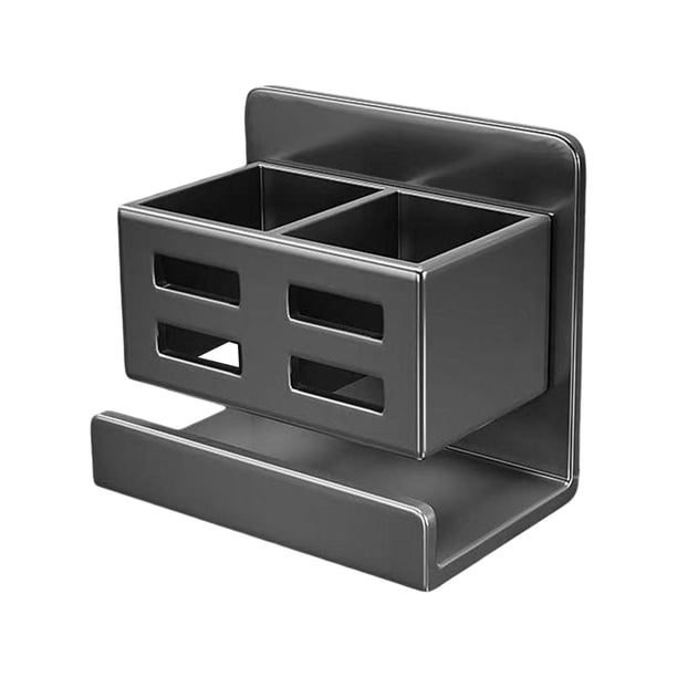 Soporte para cepillos de dientes, organizador de cepillos de dientes, colgador de cepillos de dientes impermeable para ahorrar espacio, estante para Gris
