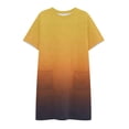 thumbnail image 6 of Ecqkame Nightgowns for Women Short Sleeve Crew Neck Solid Color Night Dress Breathable Soft Comfortable Nightshirt with Pockets Yellow L, 6 of 6