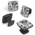 thumbnail image 2 of 4 Pcs Cabinet Handle Drawer Pulls Grey Camouflage Knobs with Screws Square Furniture Office Cabinet Knob Decoration, 2 of 7