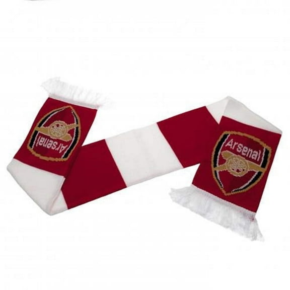 Arsenal FC Red and White Bar Scarf