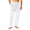 White, variant on Men's Fuzzy Pajama Pants - Drawstring Waist Warm Fabric Nightwear & Loungewear Comfortable Pants White M