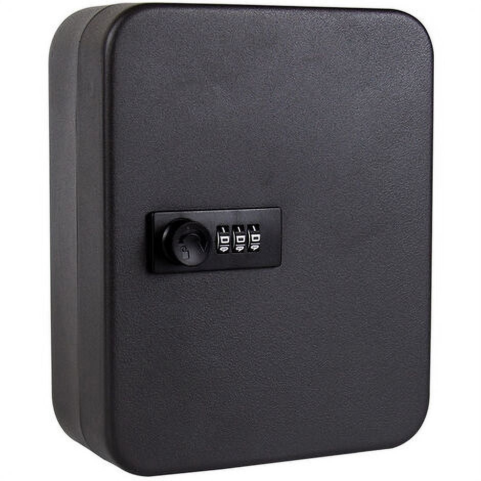 Wall-mounted safe with 28 keys, outdoor key cabinet, key storage organizer, digital security combination lock for home, garage, office, hotel
