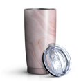 thumbnail image 2 of 20oz Tumbler with Lid and Straw Stainless Pink Marble Steel Vacuum Insulated Water Coffee Tumbler Cup, Double Wall Vacuum Insulated Travel Mug Reusable Tumblers for Ice Drinks, Hot Beverage, 2 of 7