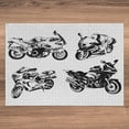 thumbnail image 3 of Ambesonne Motorcycle Jigsaw Puzzle, Motorbikes, Heirloom-Quality Fun Activity for Family Durable Cardboard, 1000 pcs, Orange Black, 3 of 5