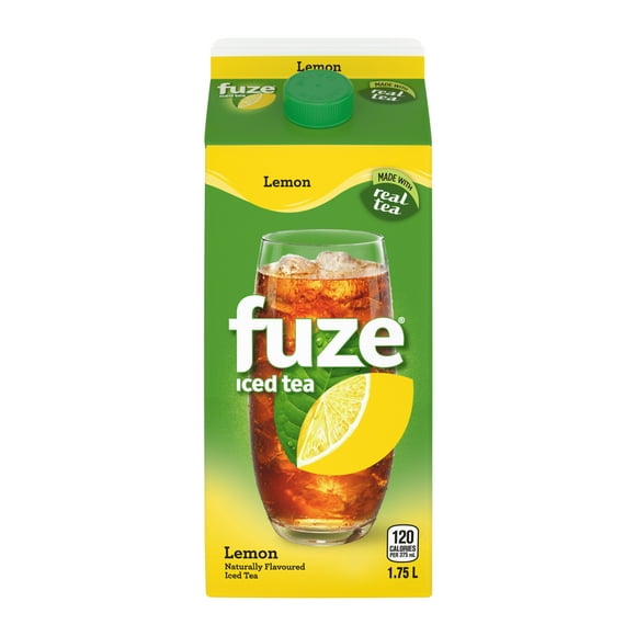 Fuze Iced Tea Lemon, Made With Real Tea and Natural Flavours, 1.75L Chilled Carton, Fuze Iced Tea Lemon 1.75L