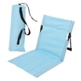 thumbnail image 3 of Tumbona de playa plegable para exteriores, accesorio ergonómico, cojín para suelo, ideal para picnic, mochileros, barbacoas, estadios y senderismo. Azul claro, 3 of 9